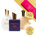Kit Vanilla Baby + Midnight + My Rose + BRINDE Body Cream Tropical Kiss